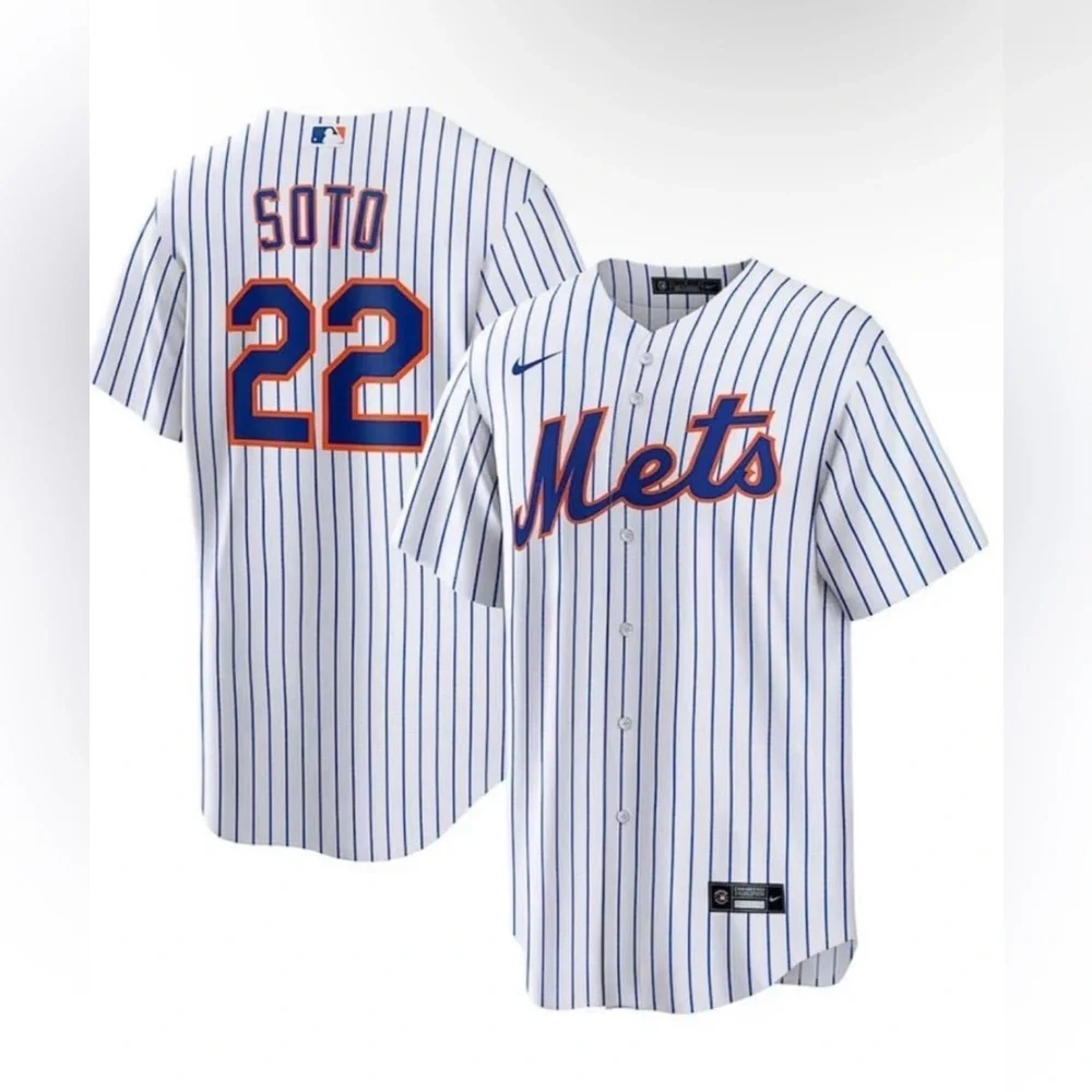 Nike Authentic New York Mets Juan Soto #22 Pinstripe MLB Jersey Mens Sz: XXL - Picture 4 of 8